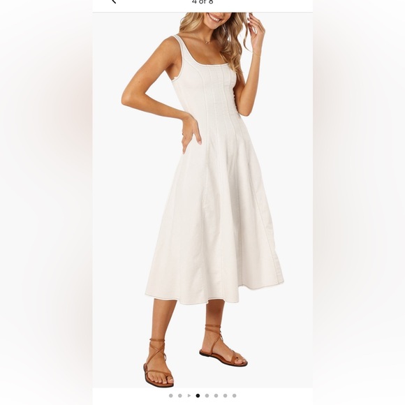 Petal & Pup Una Midi Dress in white - Picture 5 of 14